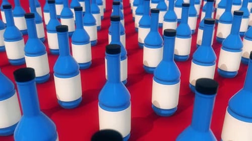 Unbranded Oil Additive Bottles In A Row 4k