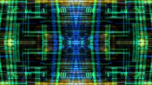 Abstract technology and cyber space environment 3D render 4K loop