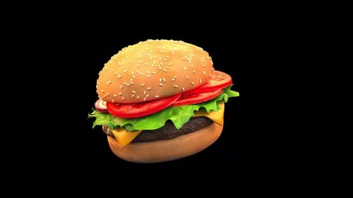 Hamburger With Ingredients