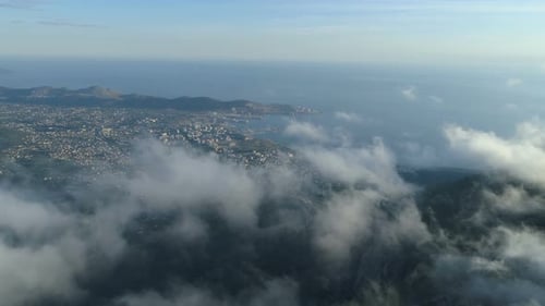 Aerial View Above the Clouds