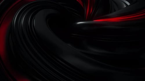 Abstract Twisted Black Formation Background With Red Streaks Loop