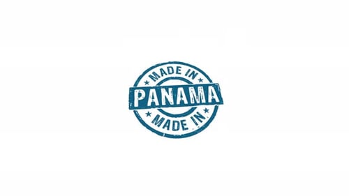 Made in Panama stamp and stamping isolated