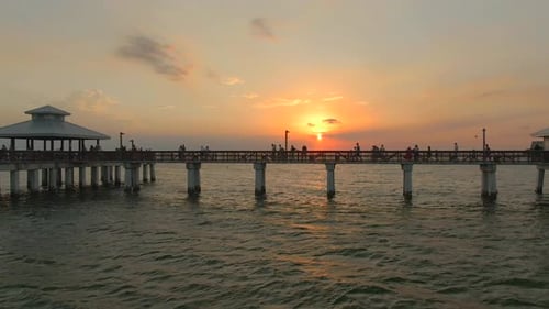Fort Myers Beach Sunset At Pier