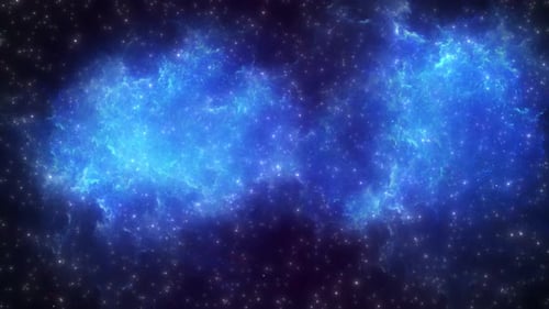 Abstract Blue Nebula Starfield Loop Background