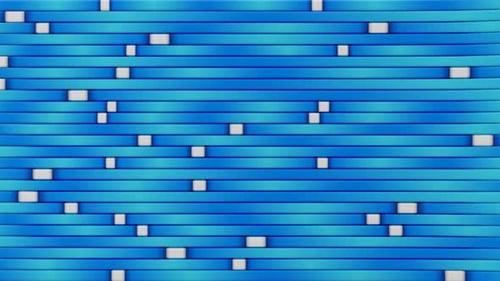 Mover líneas de carga azules y blancas fondo de animación de renderizado 3d