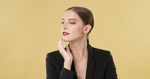 Attractive Woman Posing for Beauty Fashion Shoot