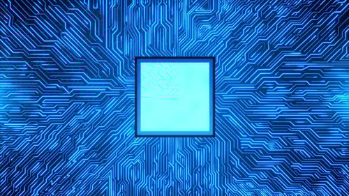 Digital Microchip Processor Circuit Board Data Loop
