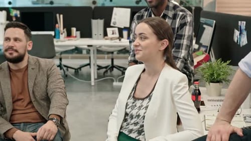 Young Adults Meeting in the Office