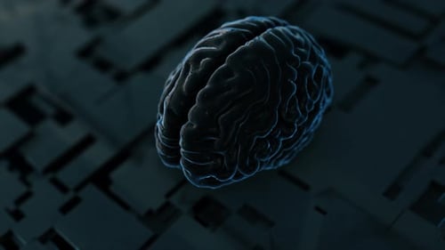 NFT Digital Brain in Technology Board für künstliche Intelligenz 4K