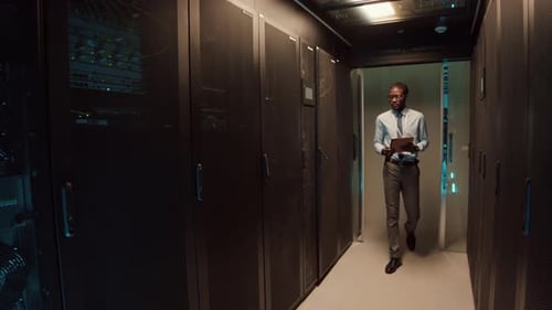 IT Technician Working in Data Center