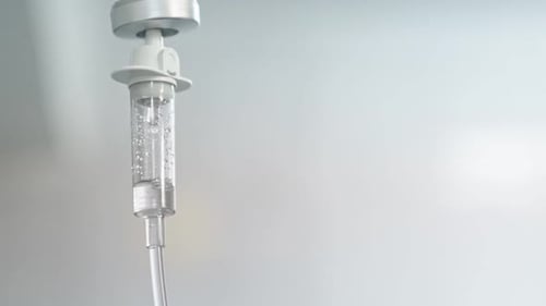 Proceso de infusión en primer plano