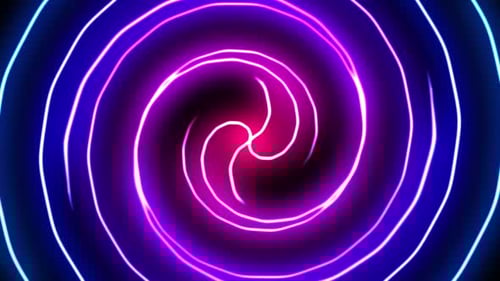 Neon Spiral VJ Loop 4K