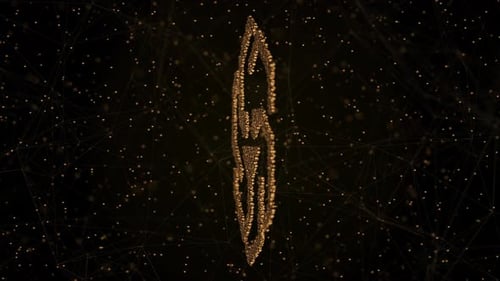 Golden Particle Hexagon Logo Reveal Opener