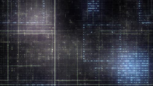 Futuristic Digital Data Grid Loop Background