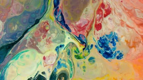 Swirling Abstract Colors Paint Mixing