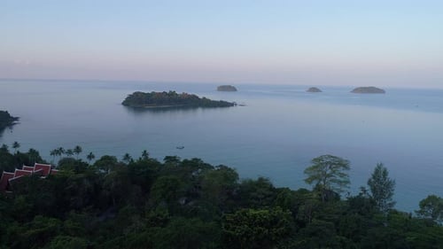 Aerial View From Of Small Tropical Island