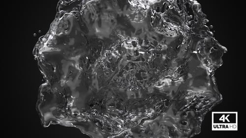 Transparent Water Splash Fluid Element