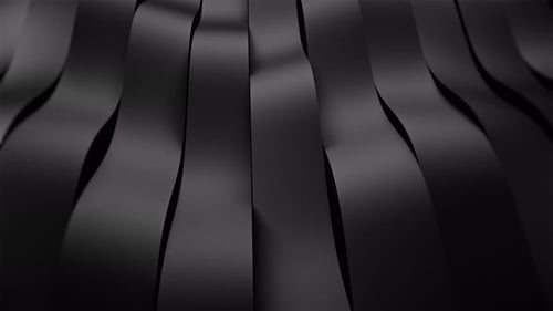 3d Wavy Band Dark Black