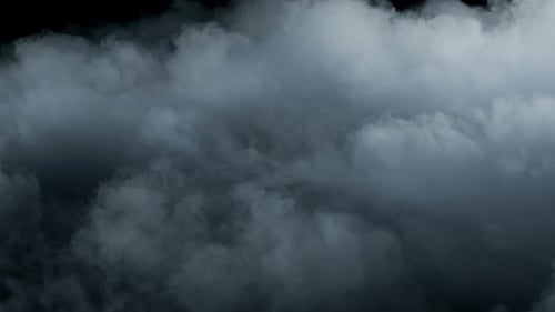 Ethereal Clouds and Smoke Floating on Black Background