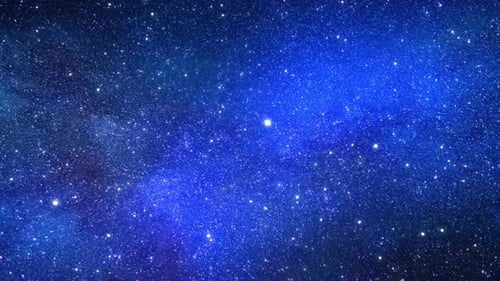 Night starry sky, milky way in beautiful night horizon, seamless loop.