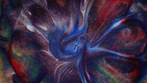 Colorful Abstract Texture of Liquid Marble Liquid Art