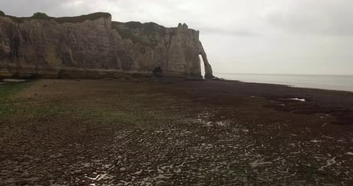 White cliffs at Etretat, Normandy, France.