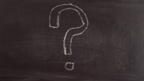 Timelapse Write a Question Mark on a Chalkboard