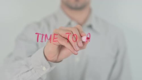 Time to Act Message Written on Clear Surface