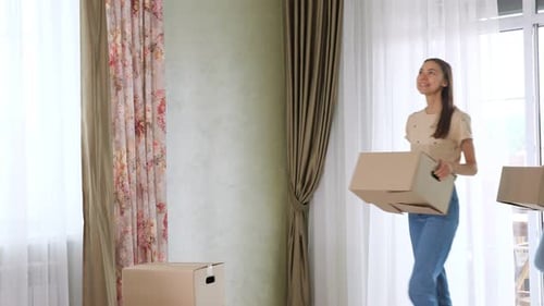 Loving Couple Moving Into New Home Together