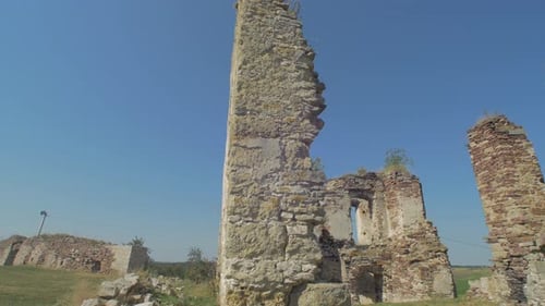 Damaged stone walls