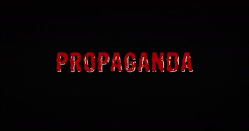 Propaganda and disinformation modern glitch concept