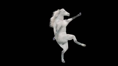 3D Animated White Goat Dancing Funny on Hind Legs