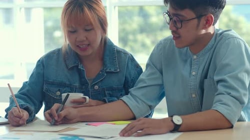 Group of professional business man and woman drink coffee at office.