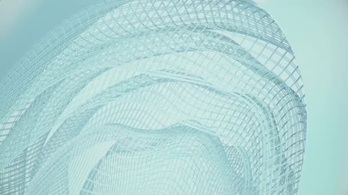 Wavy Grid Corporate Blue Background