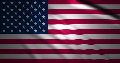 Waving United States Flag Loopable Background