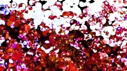 Abstract Colorful Glossy Spheres Upward Reveal