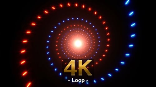 Glow Red and Blue Spiral Light