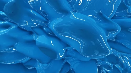Blauer Hintergrund mit flüssiger Kunststofffarbe