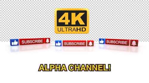 Social Media Like Subscribe Bell Notification Animation