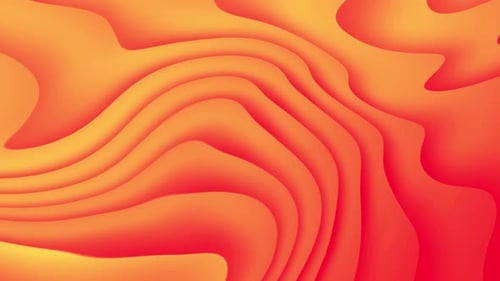 Abstract Fluid Orange and Red Wavy Background