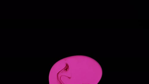 Abstract Hot Pink Shape on Dark Background