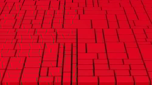 Dynamic Red 3D Cubes Abstract Geometric Motion Background