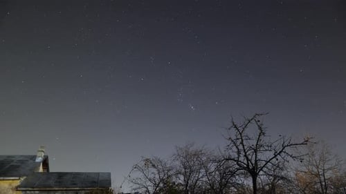 Twinkling Stars in a Rural Night Time Lapse