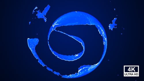 Twisted Blue Paint Splash V7 4K