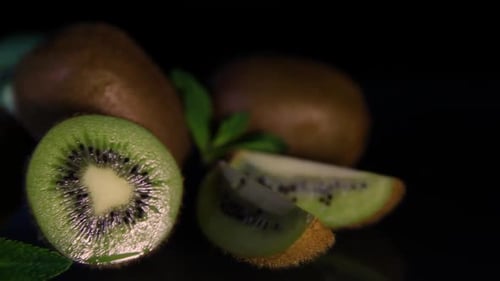 Kiwi Fruit and Mint Still Life
