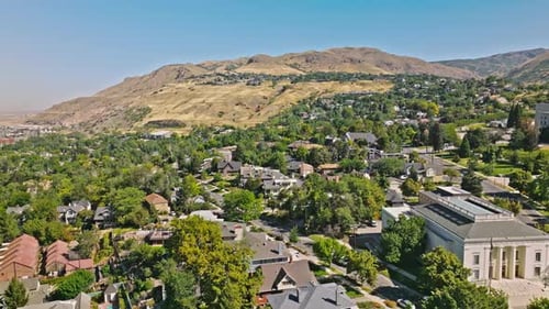 City Streets with Wasatch Mountain View of South Salt Lake City, Utah