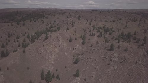 Arid landscape aerial