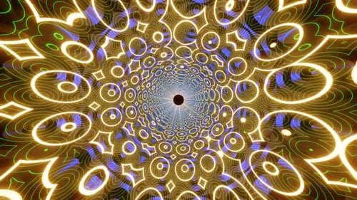 HD Audio Spectrum Neon Tunnel | Futuristic Music Visualizer Loop Background