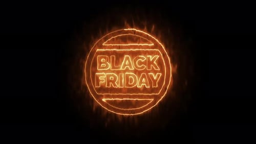Black Friday on Fire.Black Friday Comercial Video.Fundo para Promo Video.Black Friday