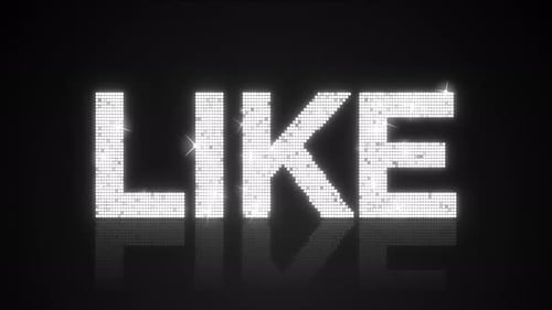 Animation en boucle de fond de signe LIKE glamour